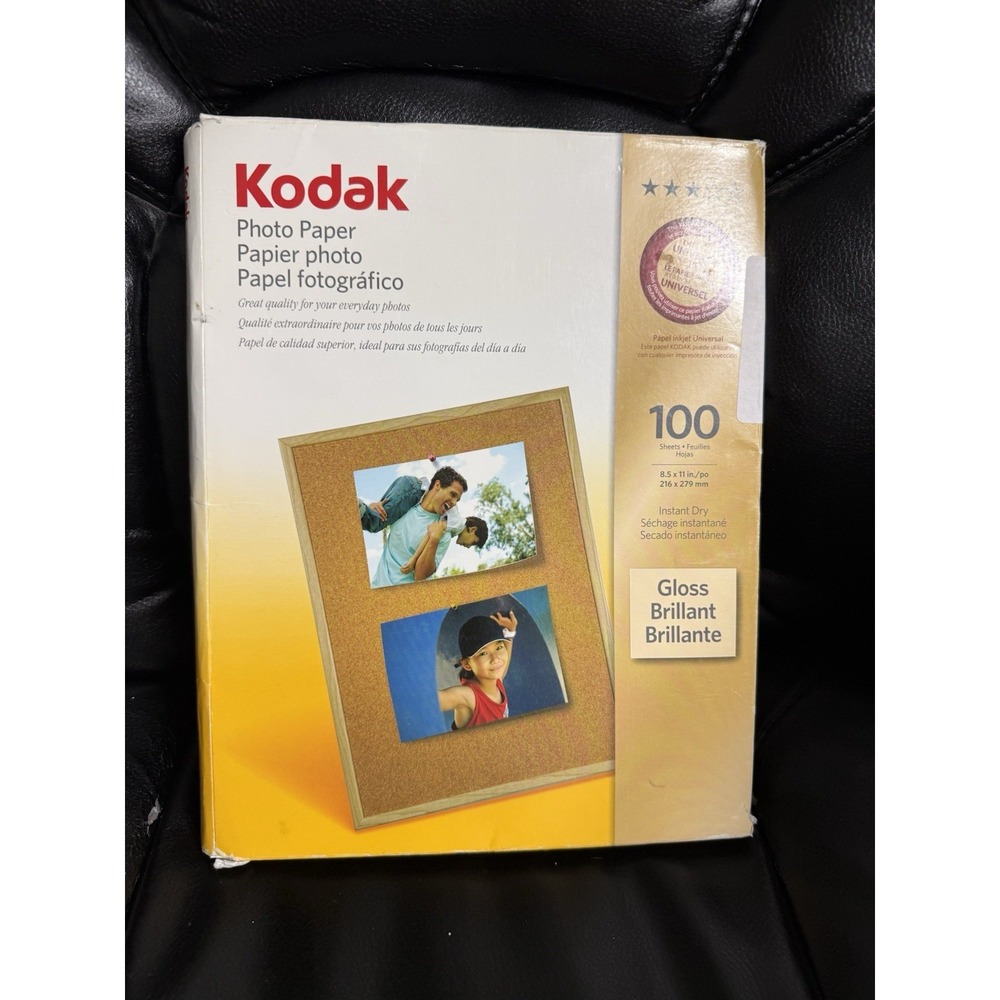 Kodak Photo Paper Gloss 8.5x11 Inkjet Printer Paper 70 Sheets 48lb 180gsm